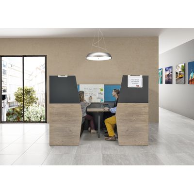 Tableau blanc IN'TEAM pour banquette et box acoustique - L80xH60 cm - coulissable sur panneau