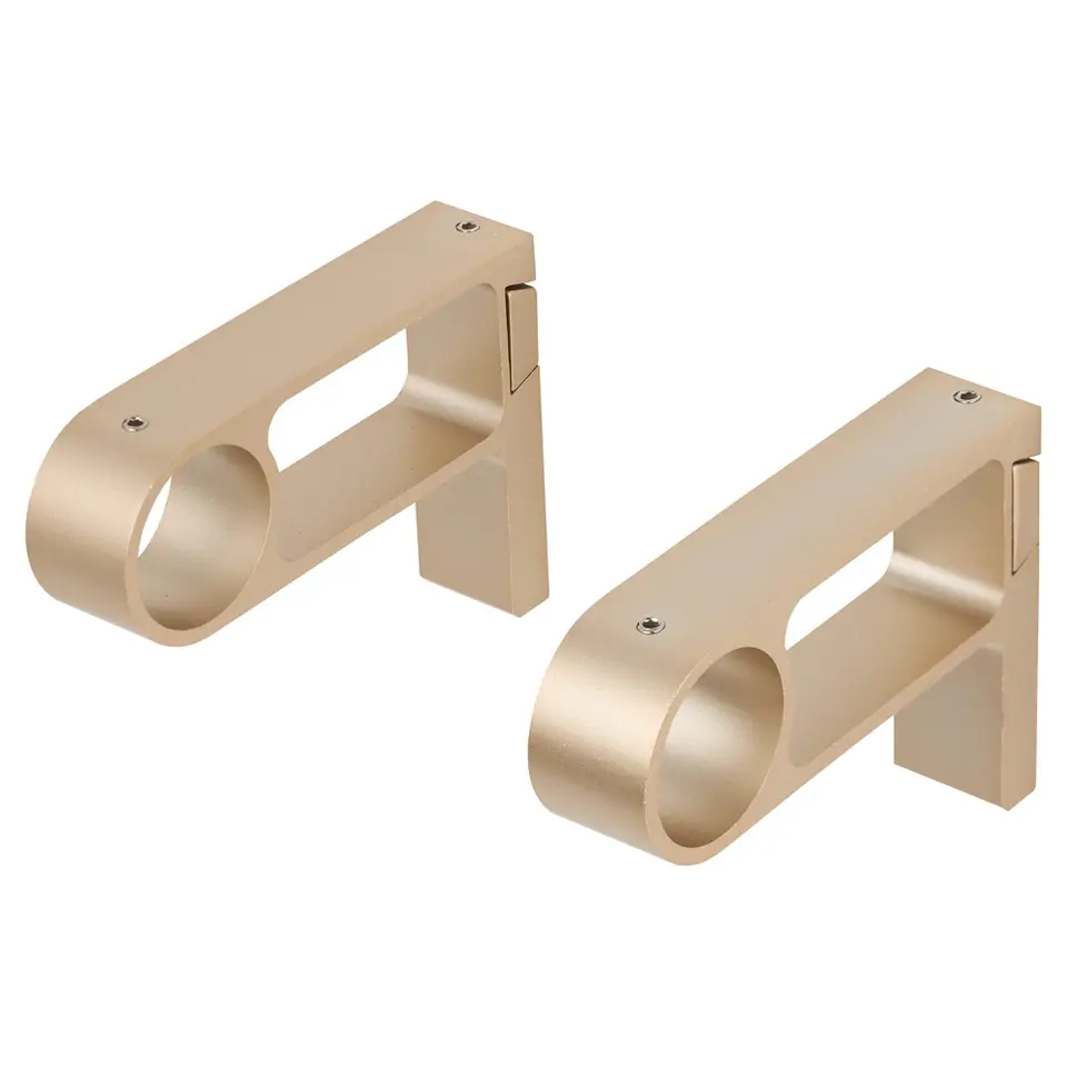 Wandsteun gordijnroede Hooked - rosé goud - Ø28mm - S/2 (2016355)