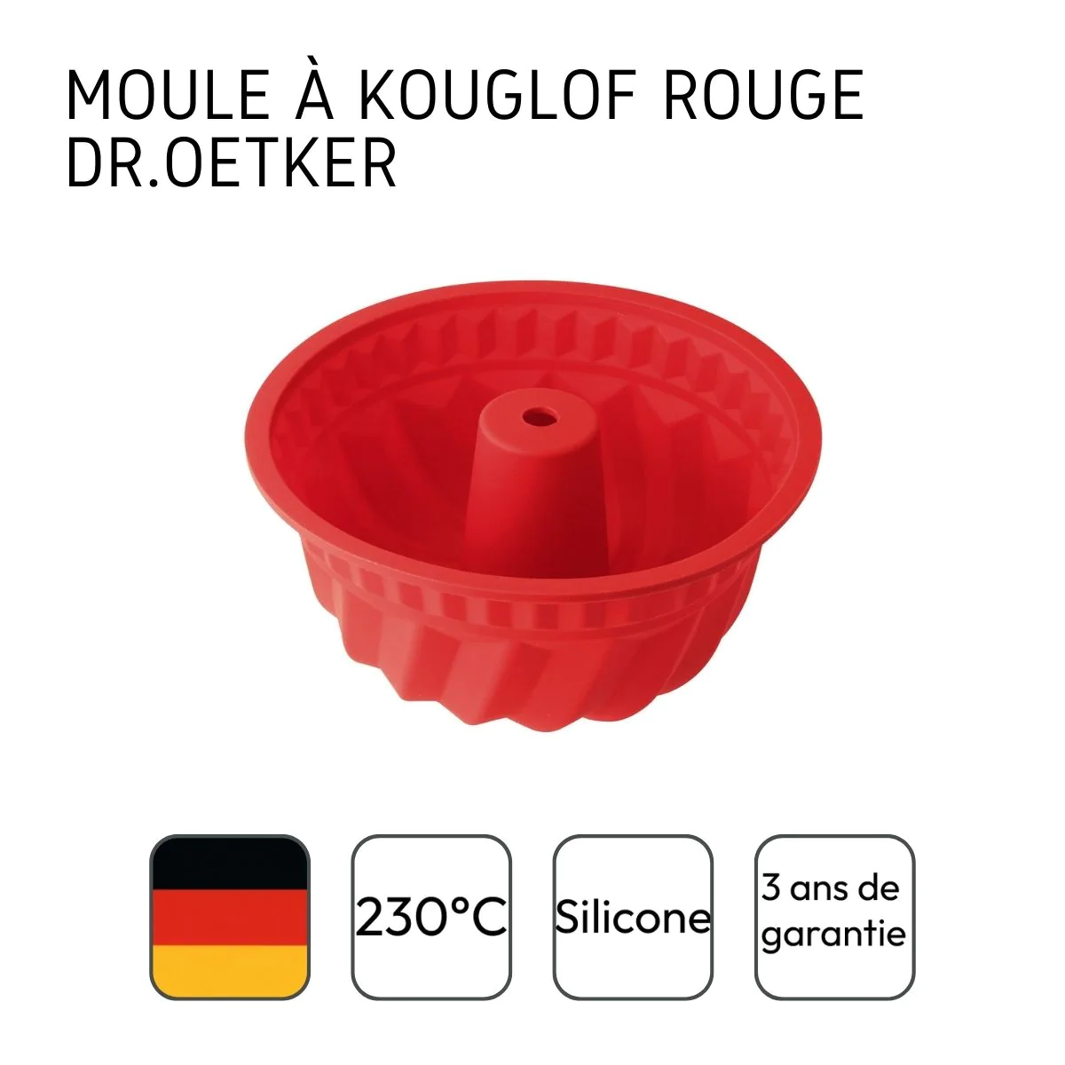 Moule à Kougelhopf 22 cm Silicone Dr. Oetker