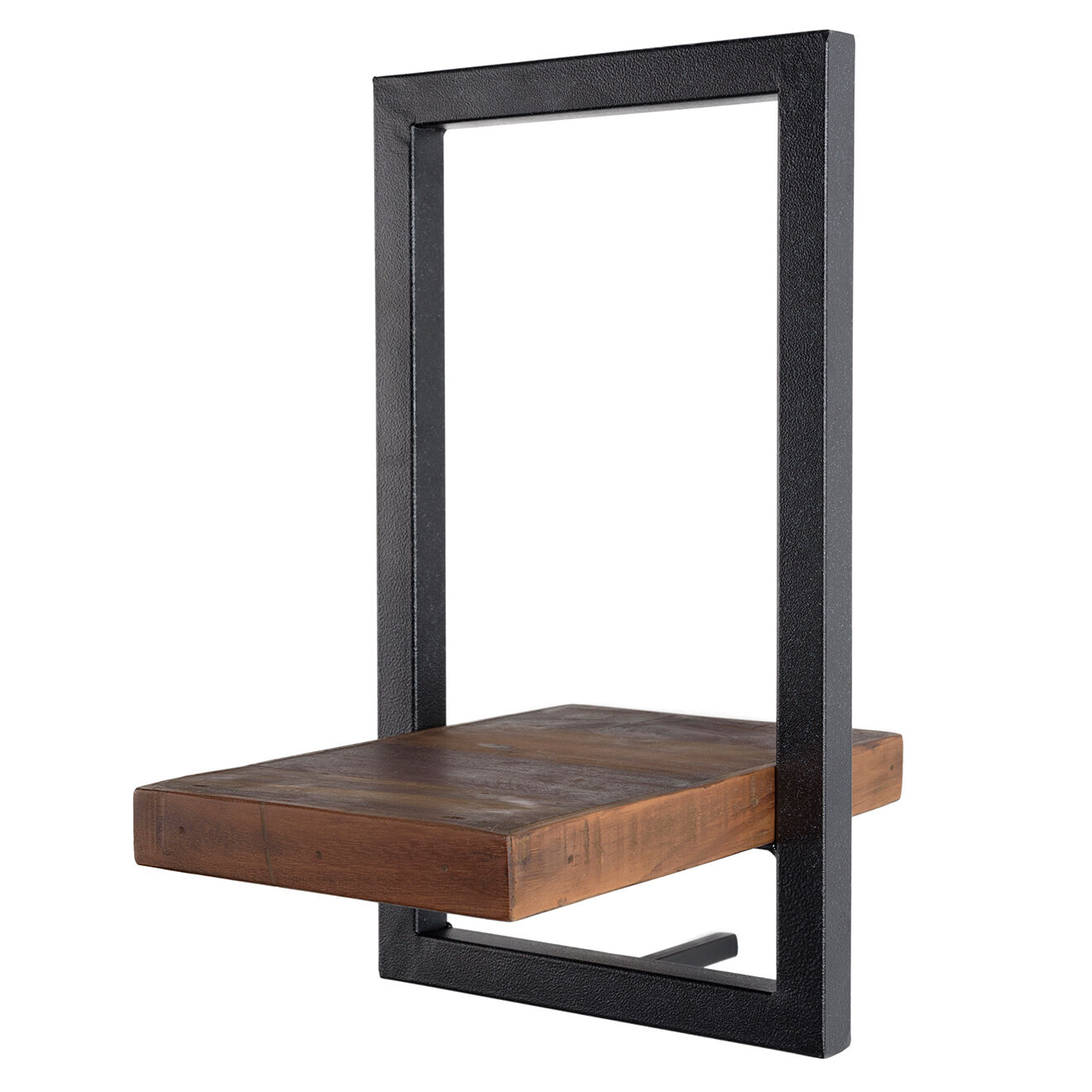 Macabane Étagère murale métal XS Alida noir/marron - 20x25x35 cm