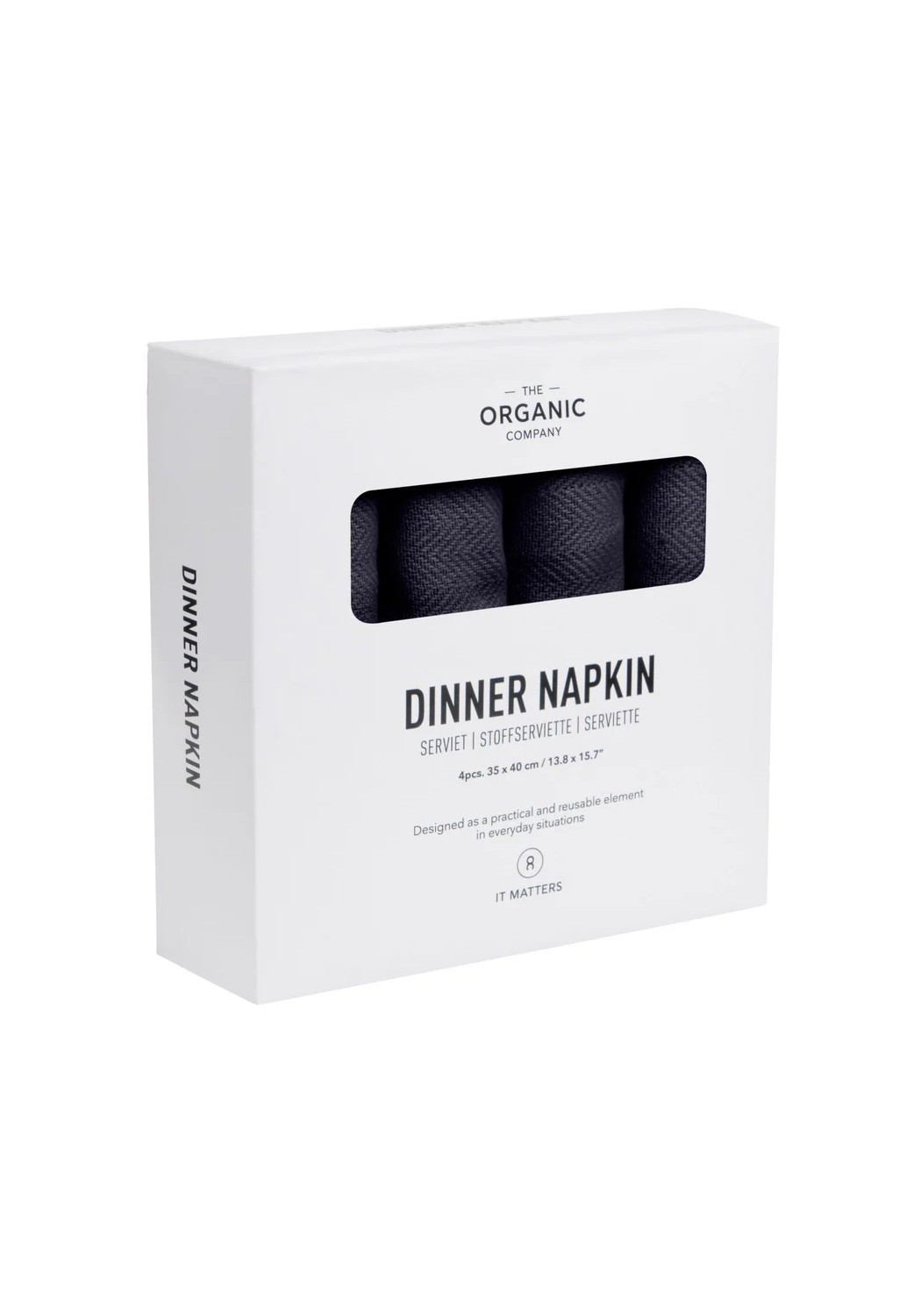 The Organic Company Stoffservietten 4er-Pack Dinner Napkin Dark Blue