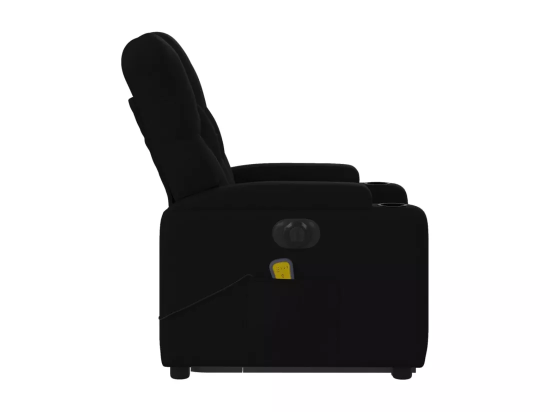 Fauteuil inclinable massant électrique Noir Tissu