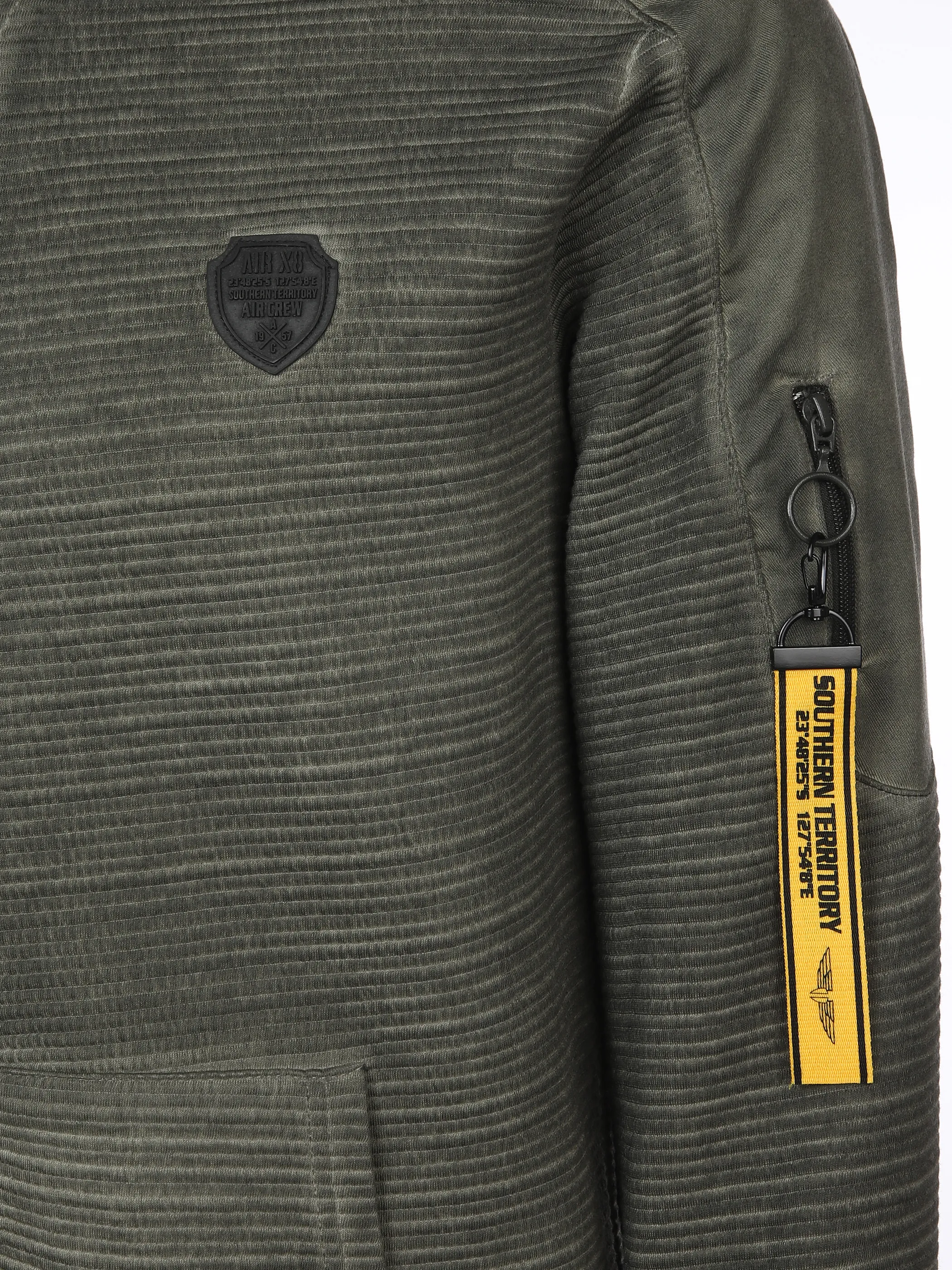 Herren Sweatjacke in verwaschener Optik