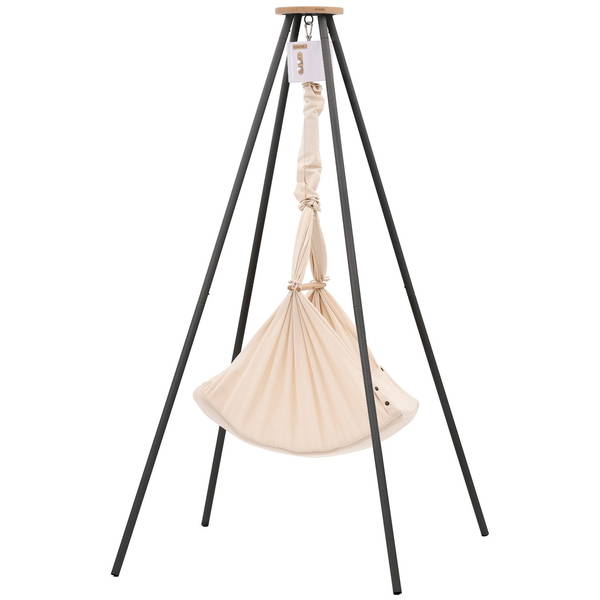 NonomoNonomo   Federwiege mit Move weiss und Tipi anthrazit almond