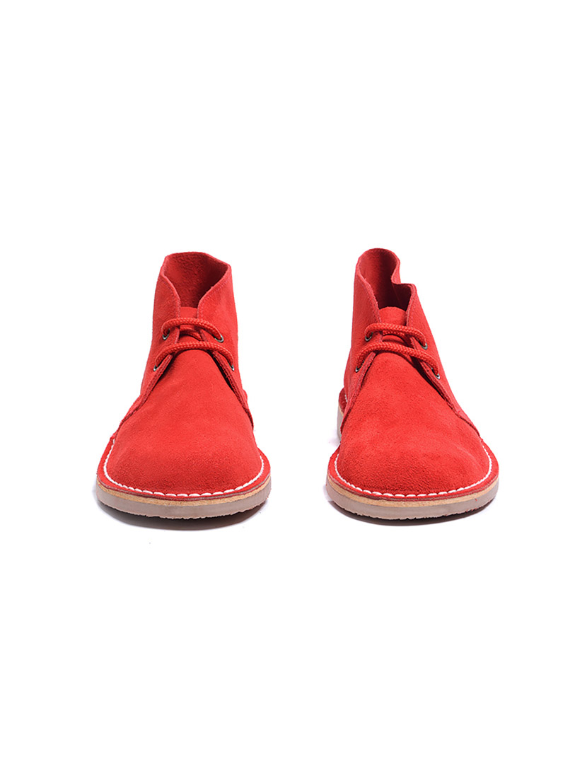 Red Lace-Up Safari Kids Boots