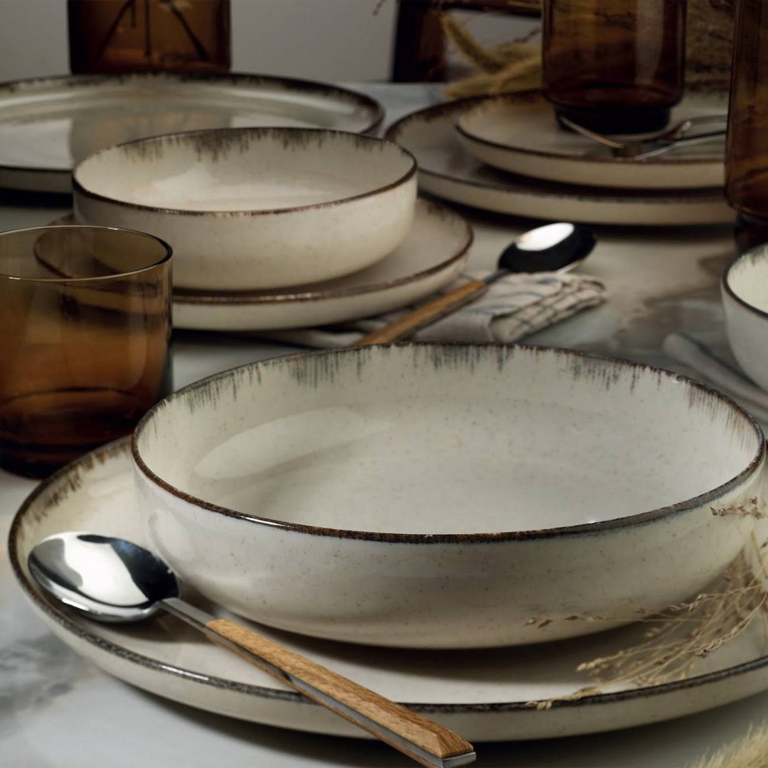 Dinner Set August Grove Colour: Cinnamon