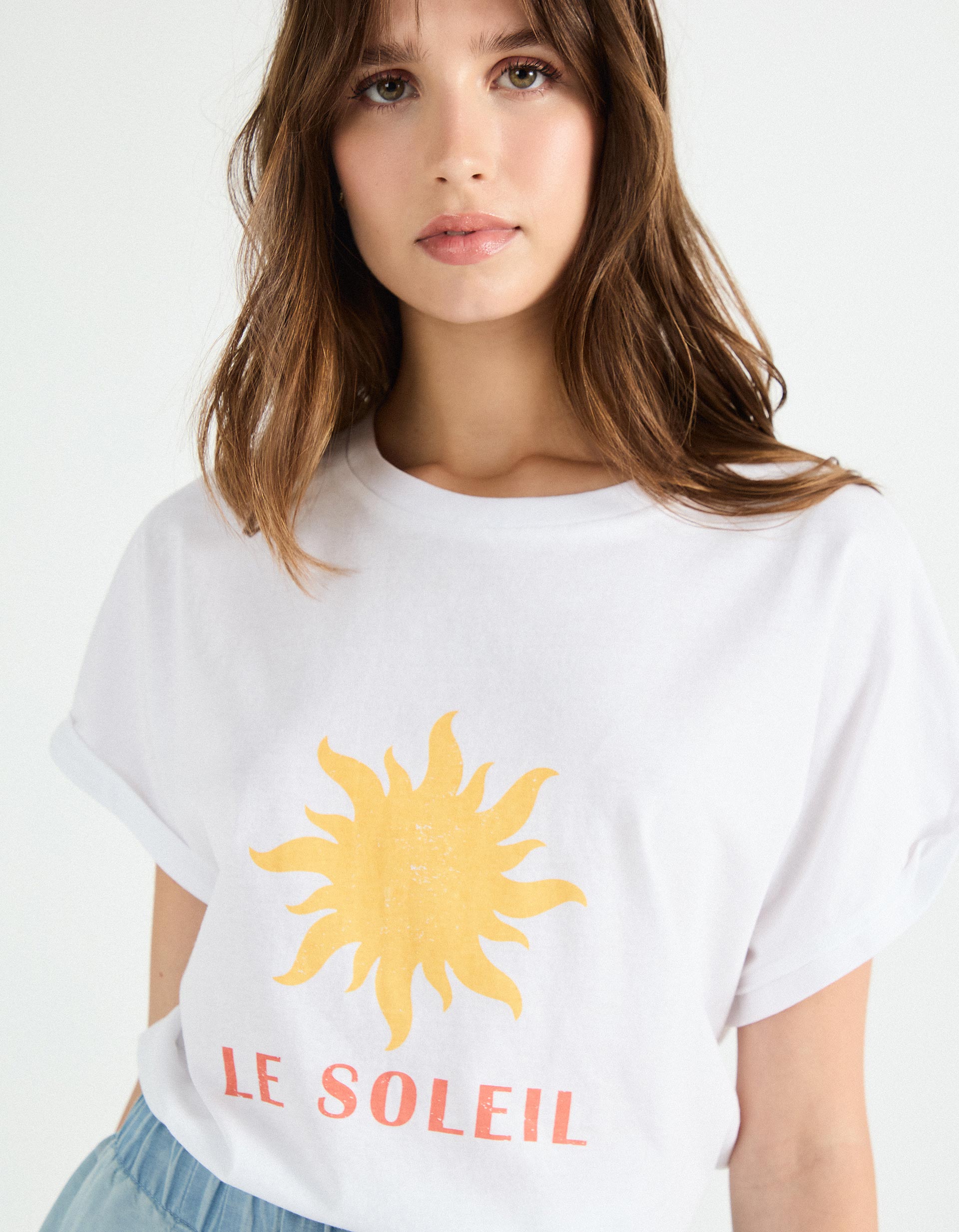 T-shirt Print, Mulher, Branco