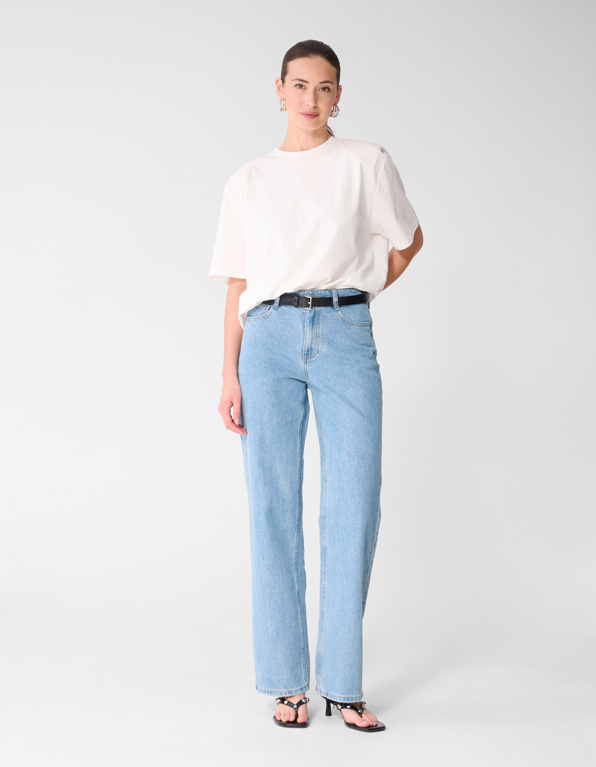 Wide Leg Fit Jeans Mediumstone