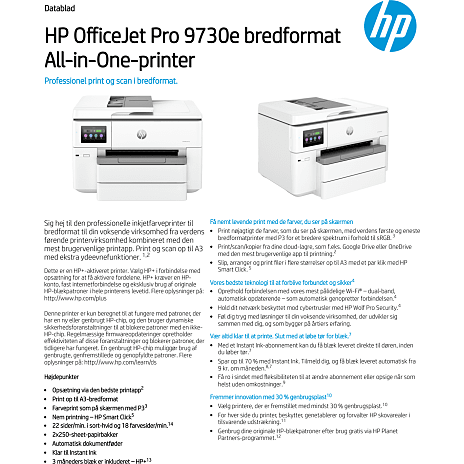 HP OfficeJet Pro 9730E All-in-One printer