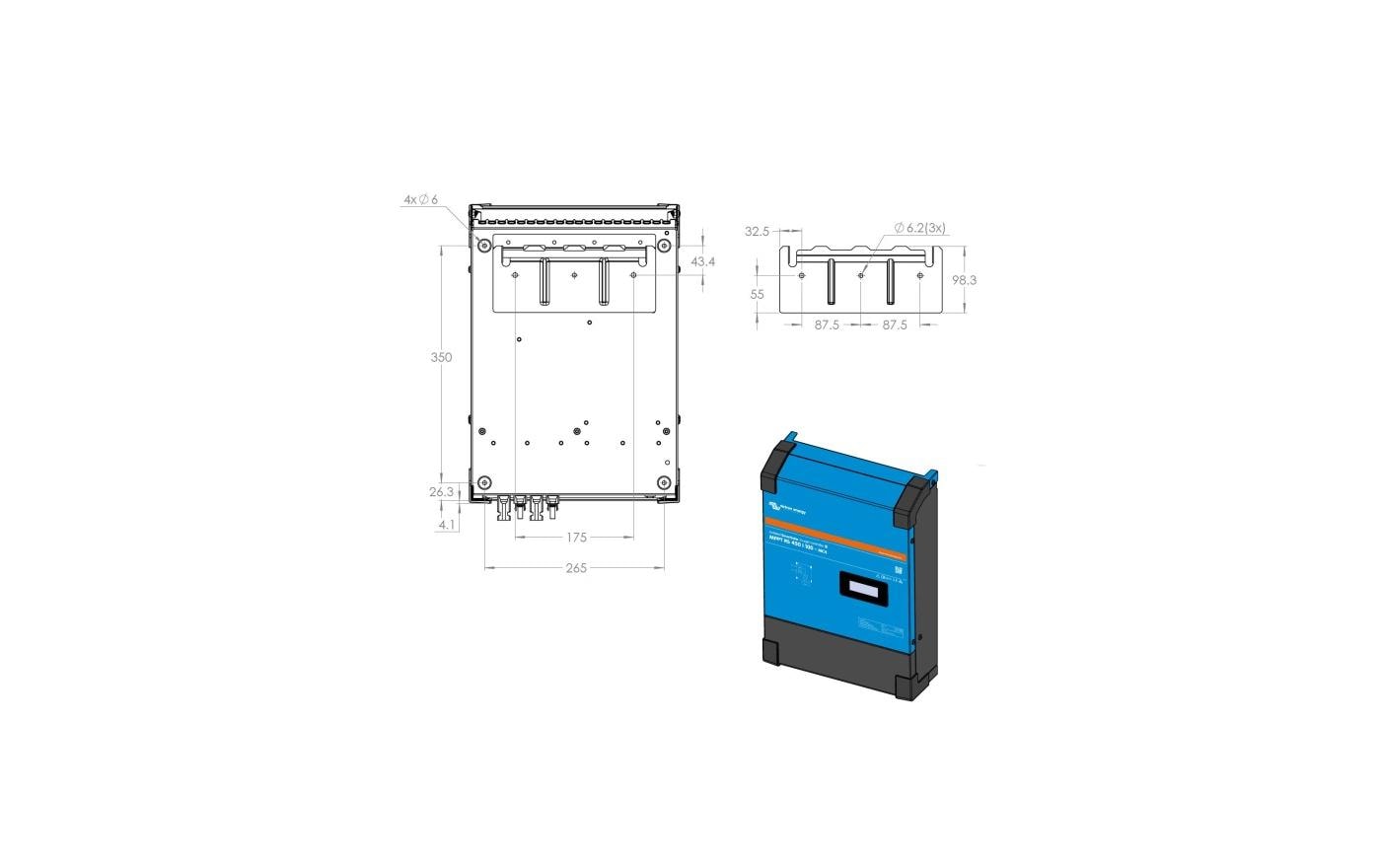 Laderegler Energy SmartSolar RS 48 V 450/100<br>MPPT Laderegler