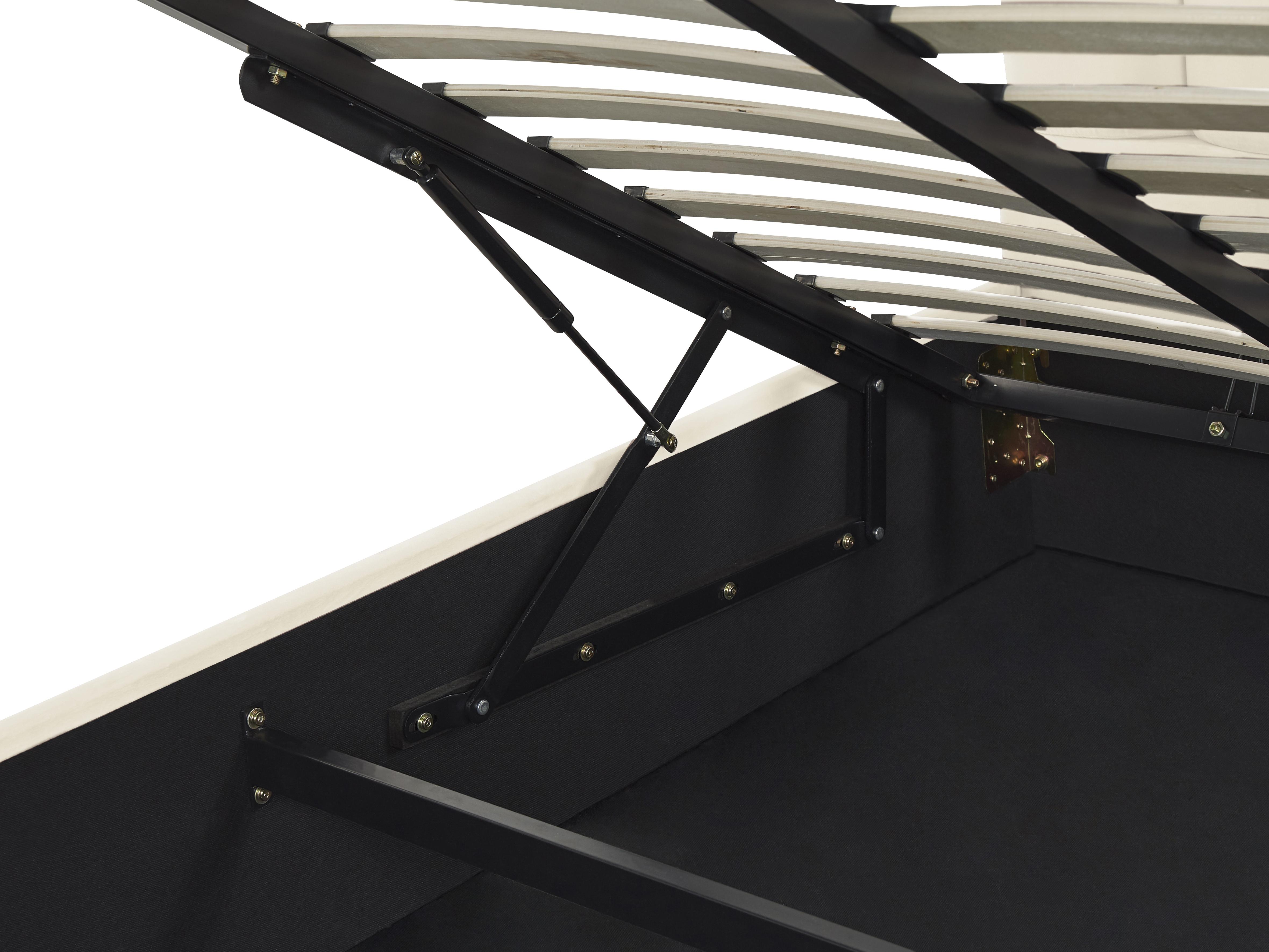 Bed met opbergruimte Fluweel VINCENNES 180 x 200 cm Gebroken wit