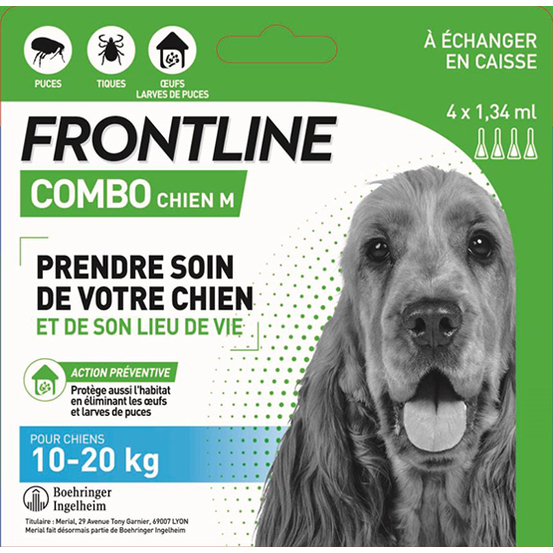 Pipettes Combo chien 10 à 20 Kg - 4x1.34 ml