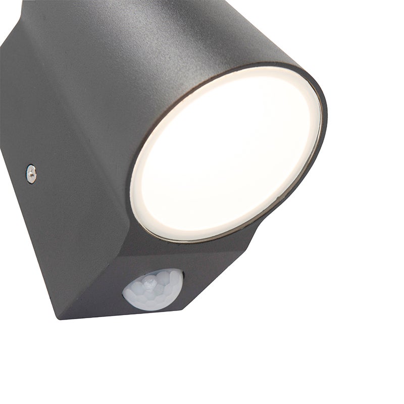 Buitenlamp antraciet met bewegingssensor incl. LED - Uma