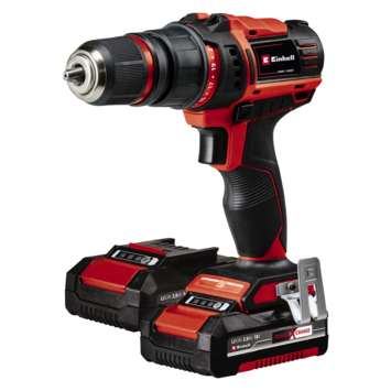 Einhell 18V accuboormachine TE-CD 18/45 Li Kit incl. 2 accu's 2Ah   snellader   22-delige boren- en bitset   koffer