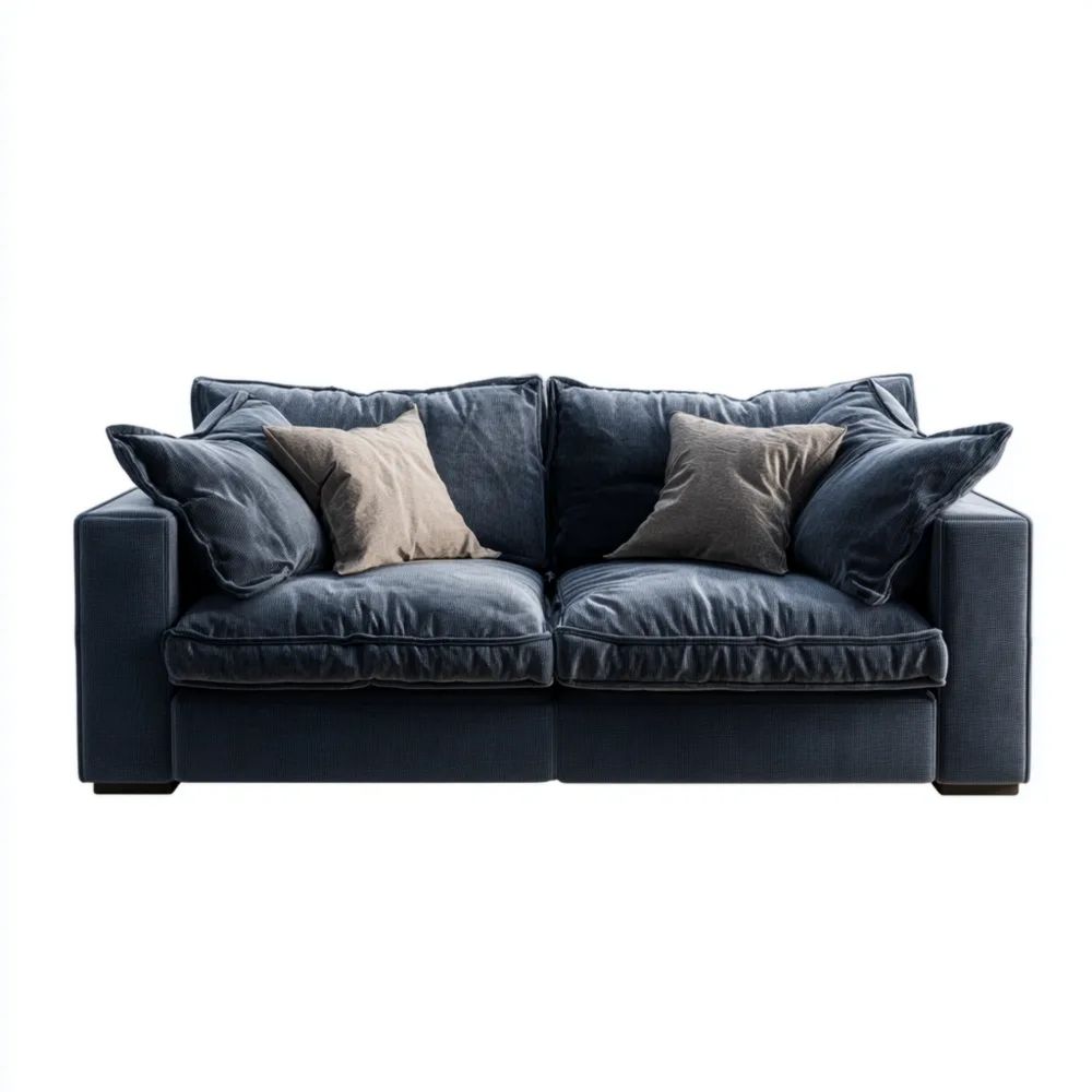 2-Sitzer-Sofa Stoff 200x100x90 cm – Dunkelblau – Modernes Design