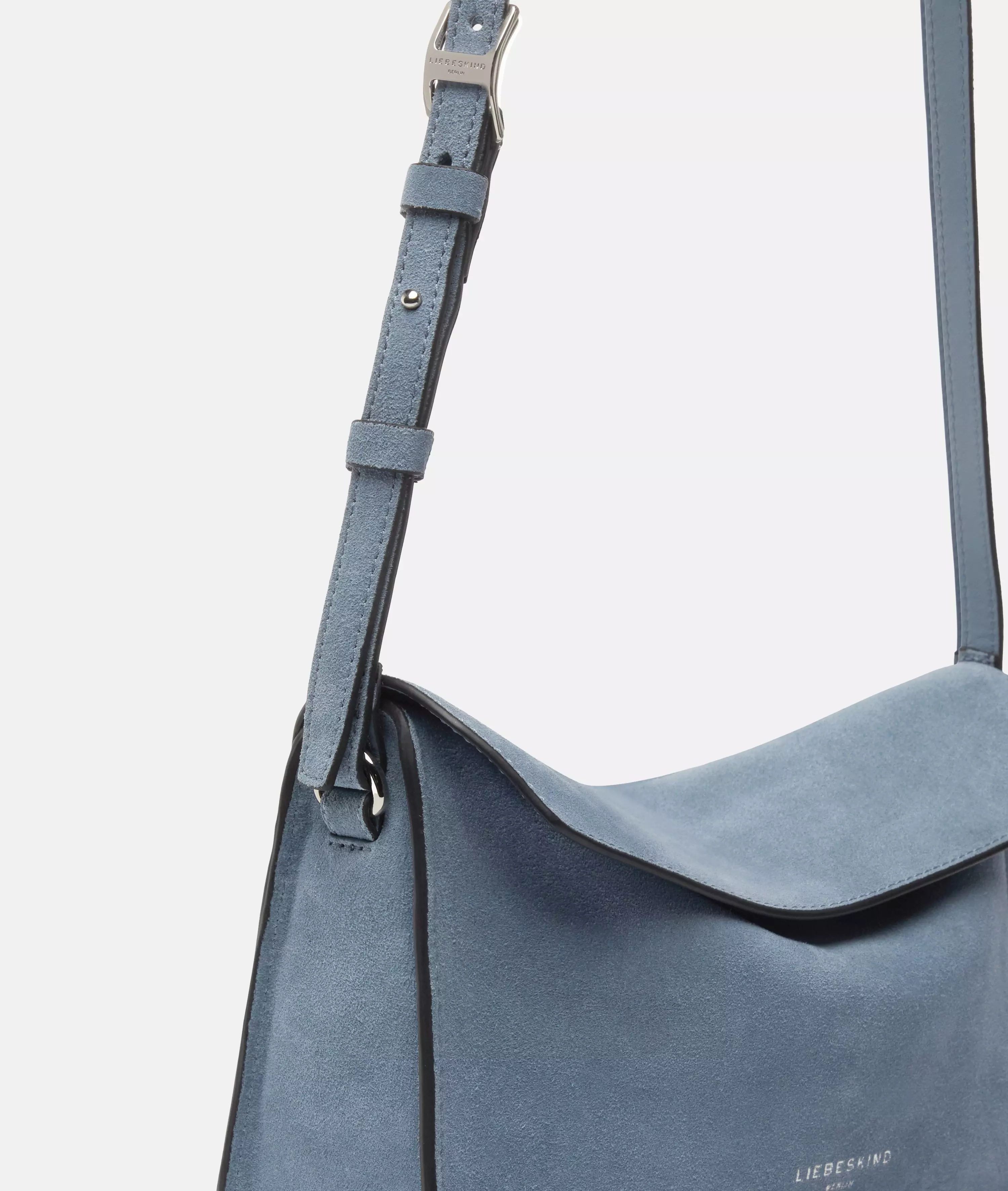 Lora Crossbody S Handy suede crossbody bag