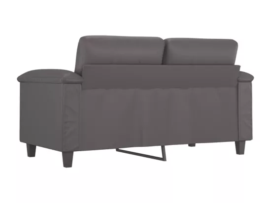 Canapé à 2 places Gris 120 cm Similicuir