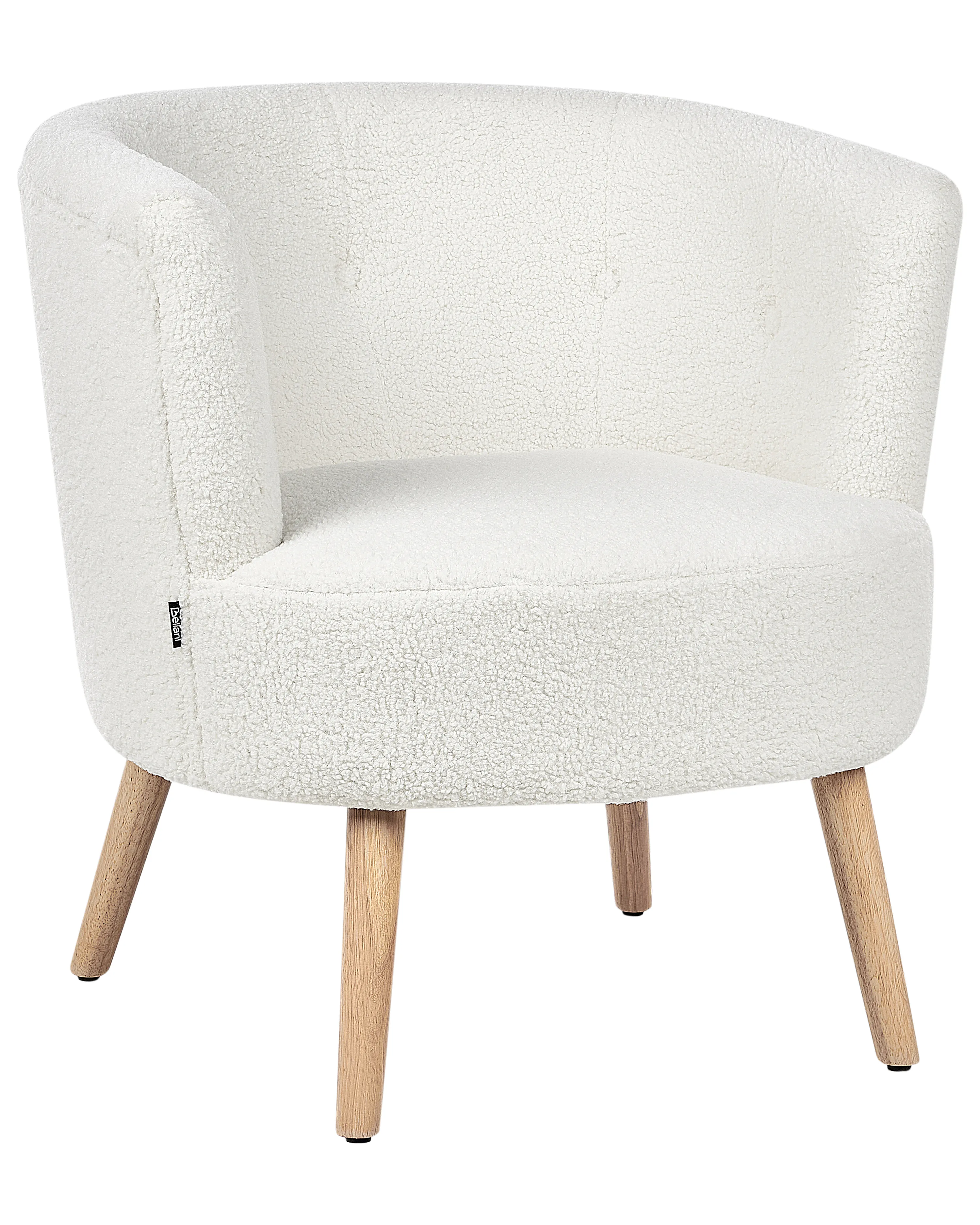 Fauteuil ODENZEN Bouclé Wit