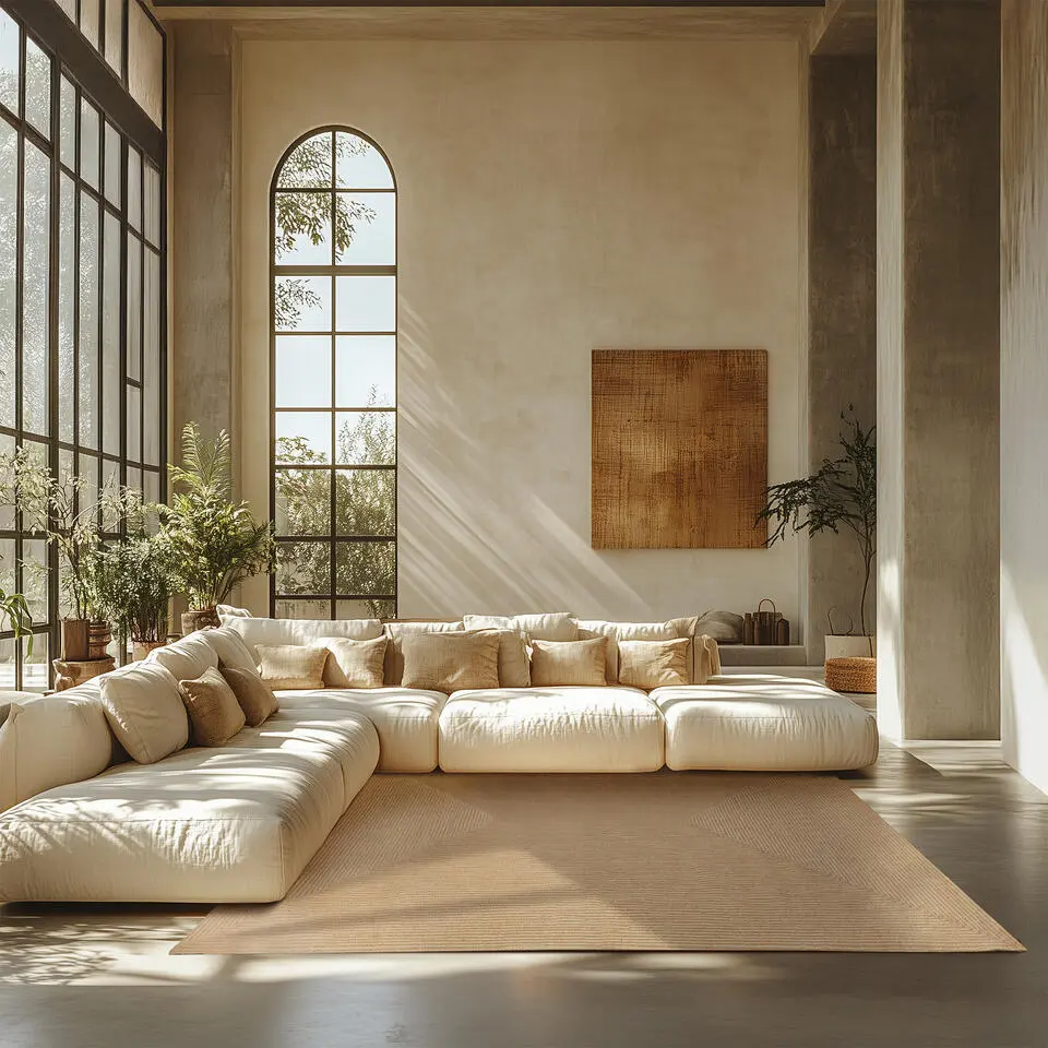 tectake® Gevlochten vloerkleed Vibe van jute, boho-stijl 200 x 290 cm