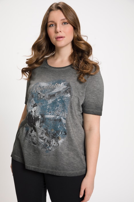 Trachten-Shirt, Berge, Classic, Rundhals, Halbarm