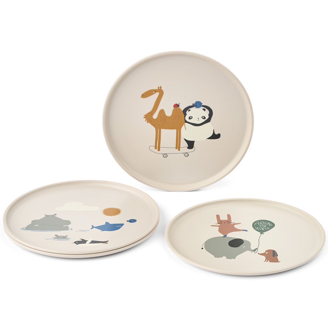 liewood kinderborden remco - around the world - sandy - 4st
