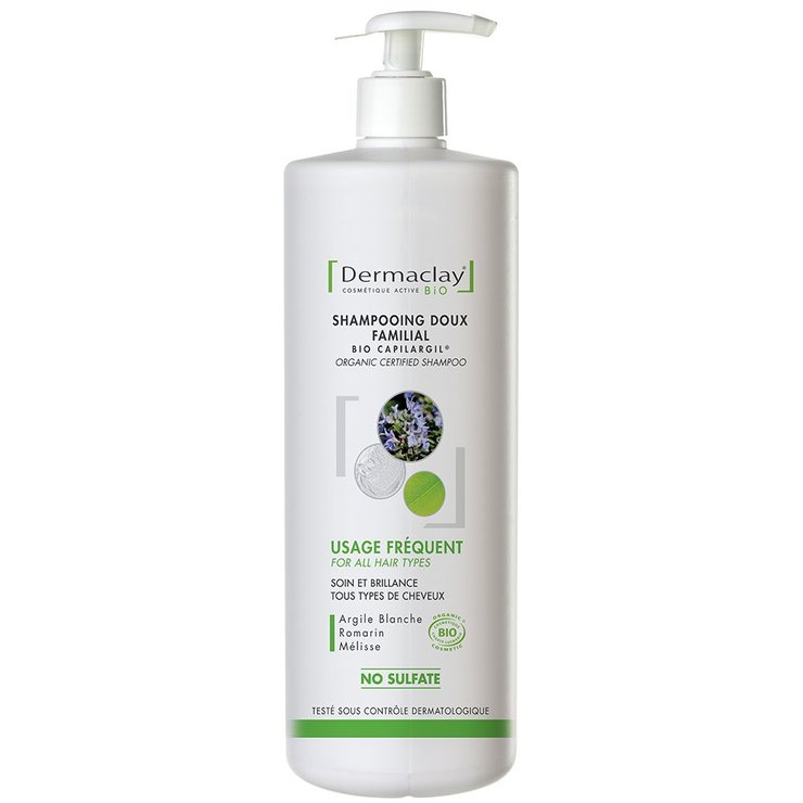 Shampooing Doux Familial Bio 1L Usage Frequent Dermaclay