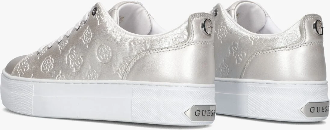 GUESS zilveren guess lage sneakers gianele