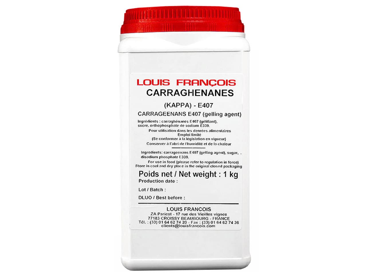 Carraghénanes Kappa - 1 kg - Louis François