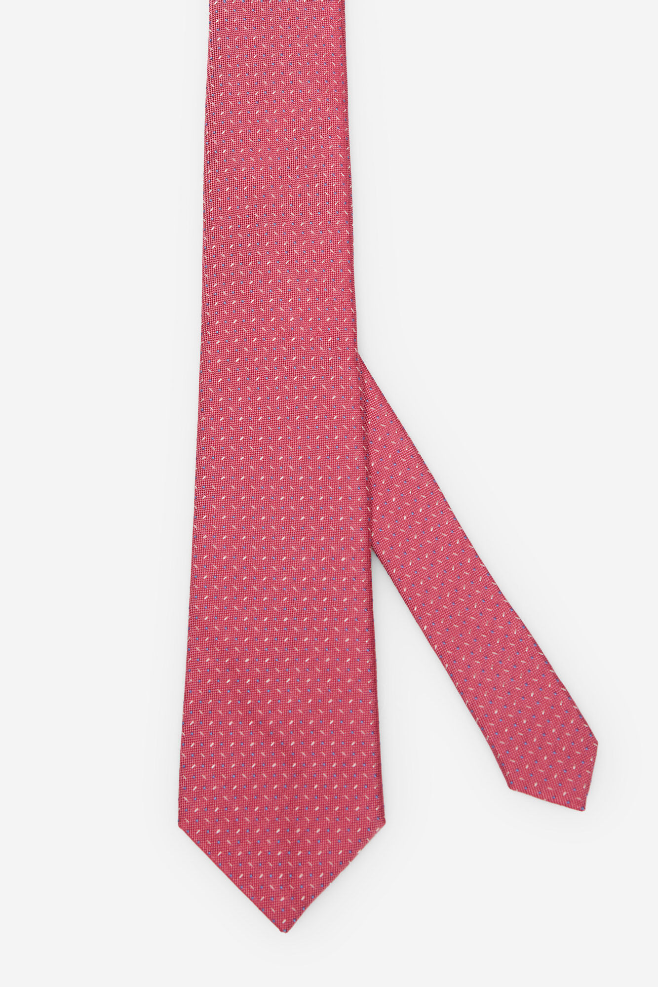 Gravata de seda com microestampa - Rosa