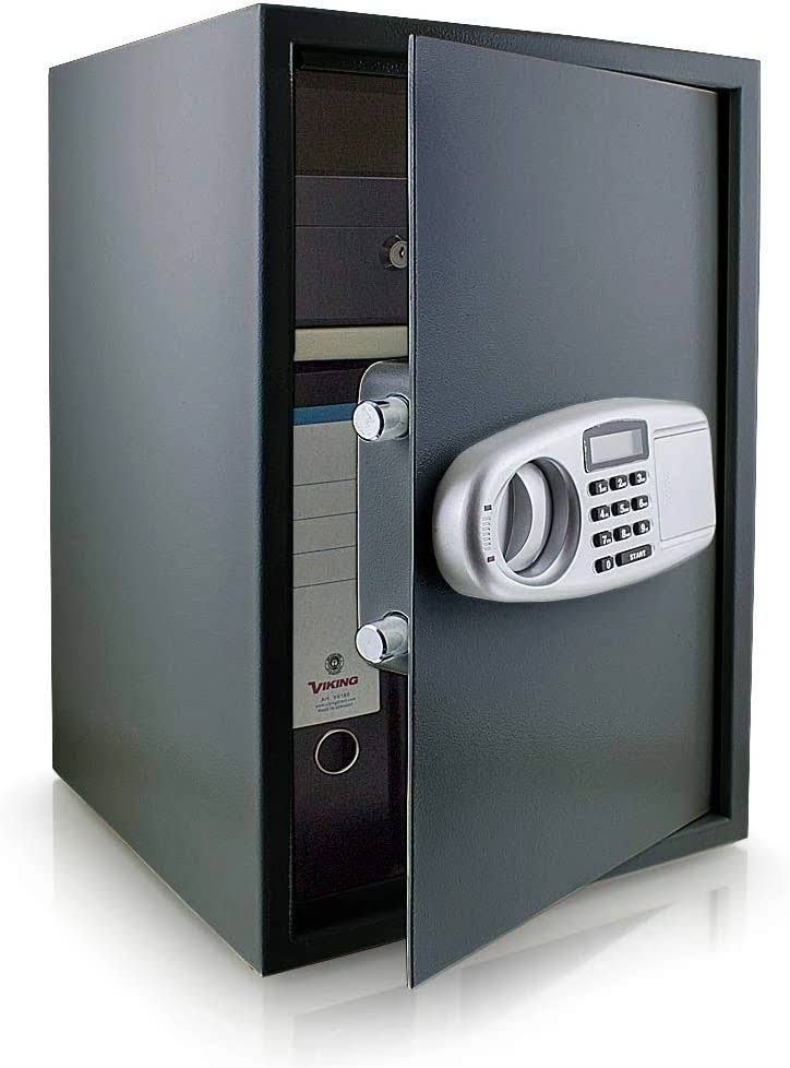 Safe Tresor Möbeltresor Wandtresor Aktentresor Geldschrank Maße(B/H/T): 350 mm x 520 mm x 360 mm - Türstärke: 4 mm Dunkelgrau