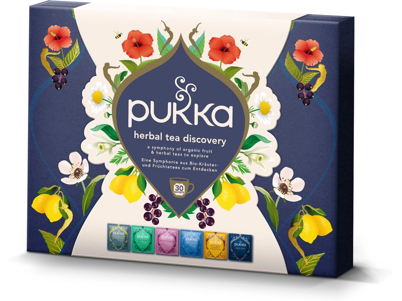 Pukka Herbal Tea Discovery Box 30 Stück Mit Bio-Kräuter- und Früchtetees
