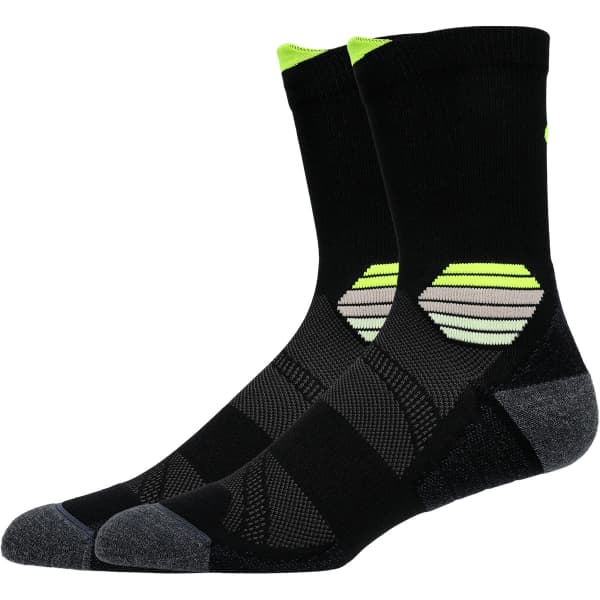 Chaussette running ASICS FUJITRAIL RUN CREW SOCK PERFORMANCE BLACK/SAFETY YELLOW
