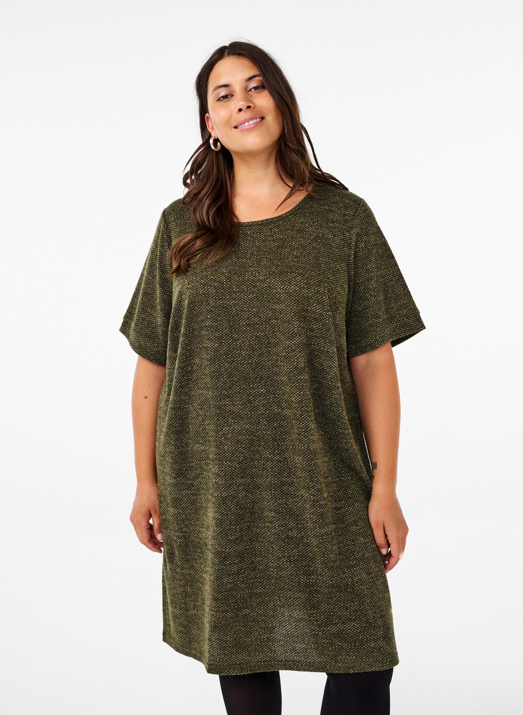 T-shirt kjole med korte ærmer