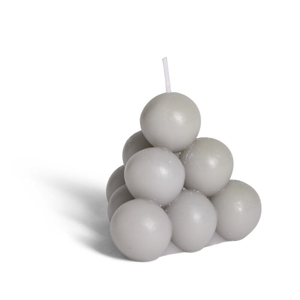 Bougie ronde à bulles Ø7,8xH6,8cm