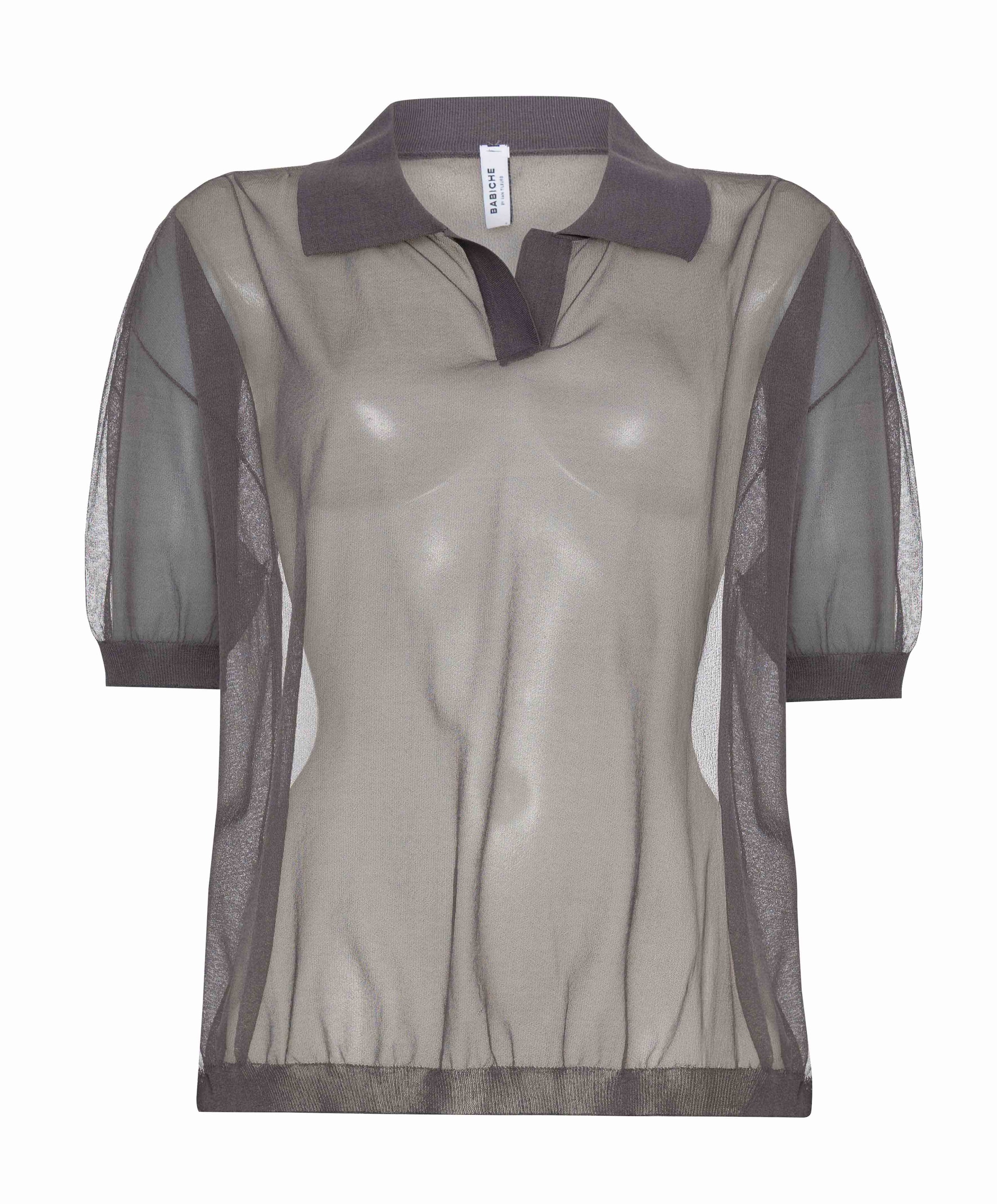 Babiche Dames polo grijs