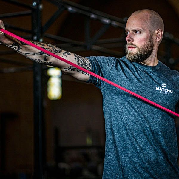 Matchu Sports - Fitness Gummi Band mit Griffen - 1,3 Meter
