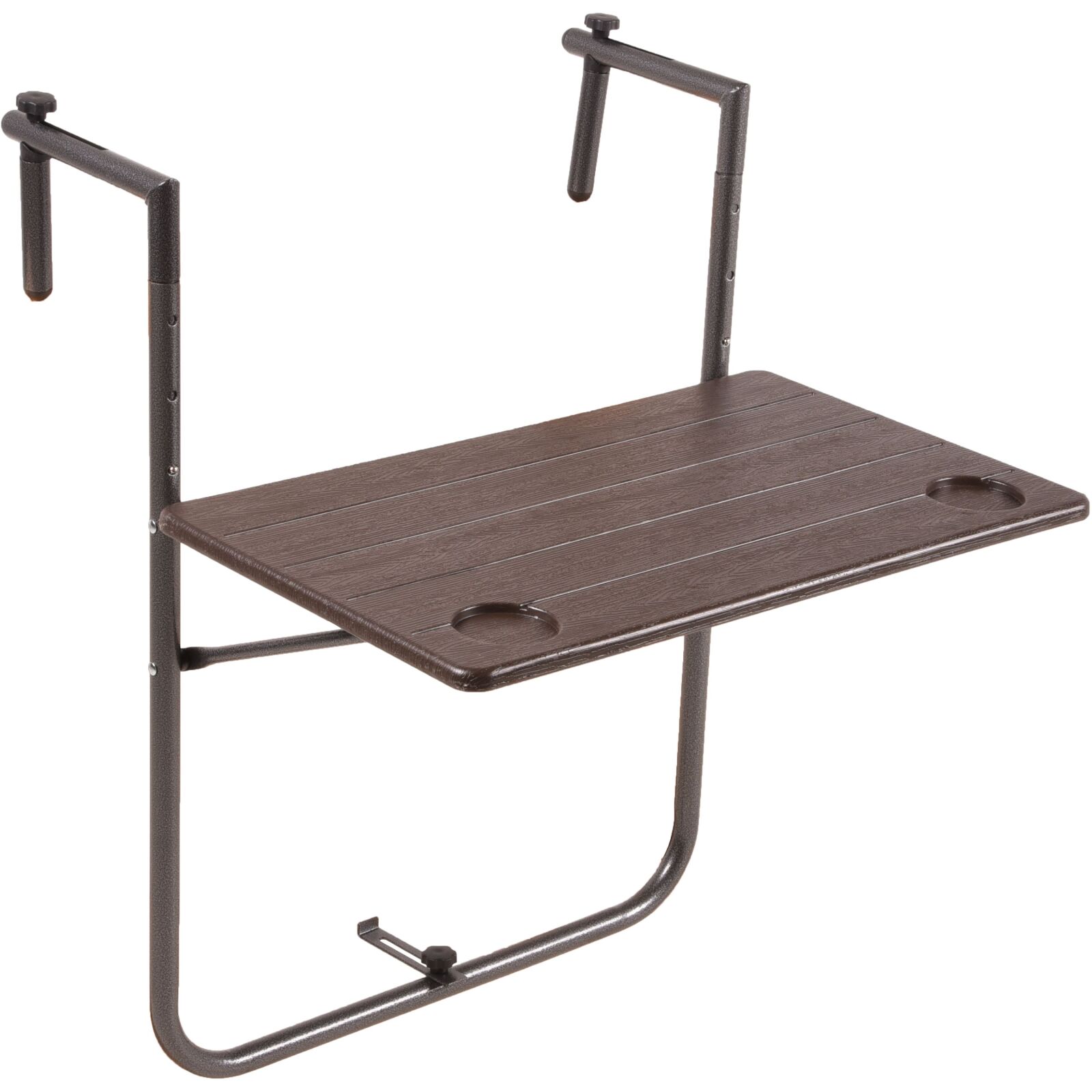Balkontisch-Hängeklapptisch TABORA - braun-schwarz - klappbar