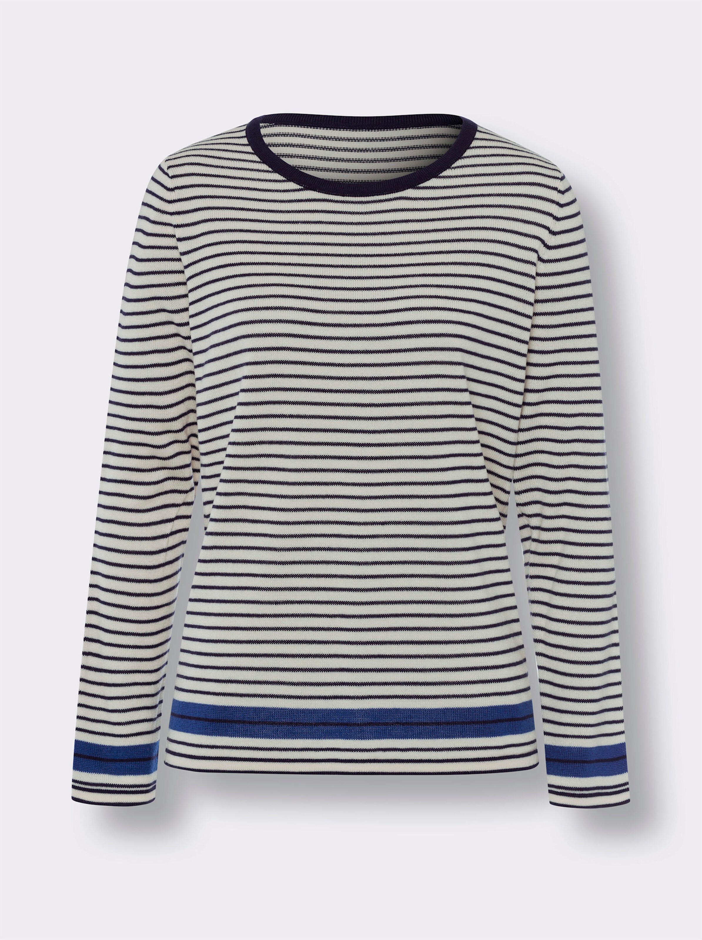 Langarm-Pullover im Ringelmuster