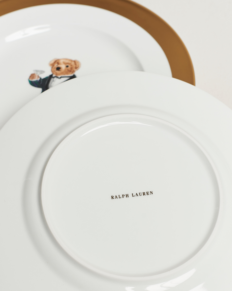 Ralph Lauren Home Thompson Polo Bear Dessert Plate Set