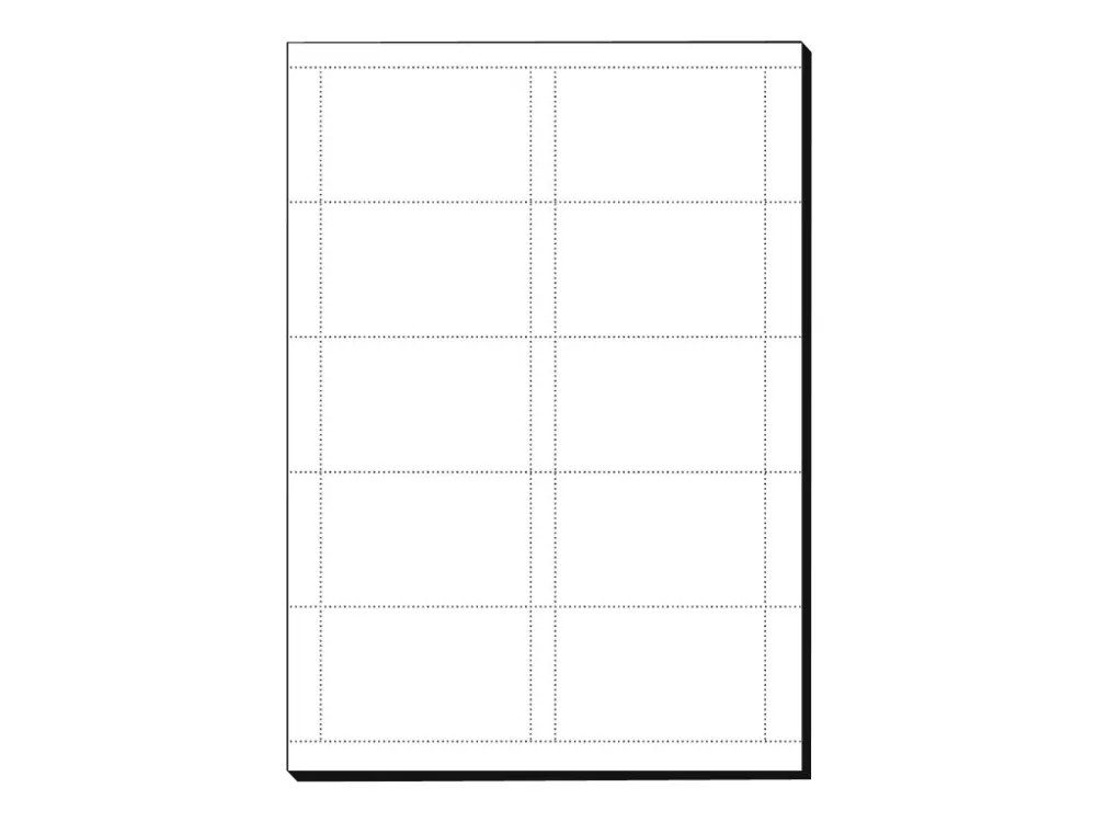 Sigel DP839 - Mikroperforeret - skinnende hvid - 85 x 55 mm - 200 g/m² - 150 kort (15 ark x 10) visitkort