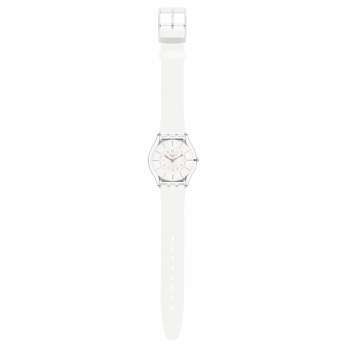 Montre SWATCH Skin classic biosourced White classiness homme bracelet silicone blanc