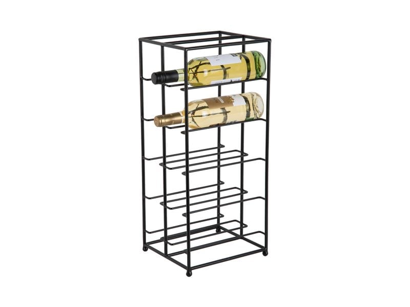 present time Weinregal Duo Floor 57 x 25 cm, Schwarz Weinflaschenhalter