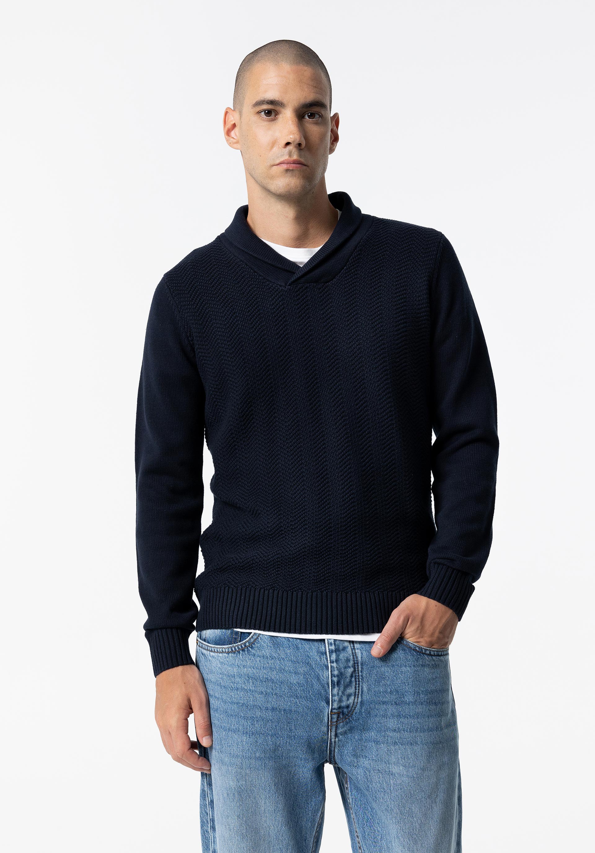 Camisola de Malha Decote Envolvente