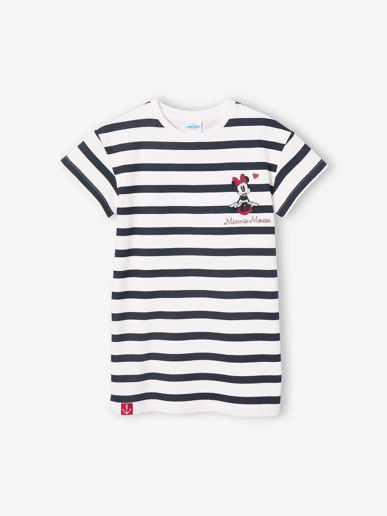 Vestido de marinheiro listrado azul-marinho Minnie da DS® para meninas
