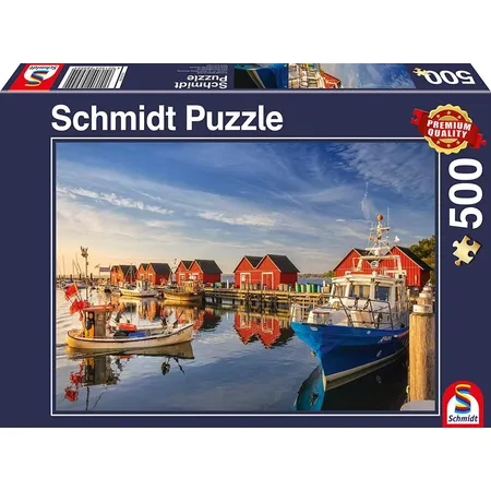 Schmidt Spiele Puzzle - 500 Teile Fischereihafen Weiße Wiek