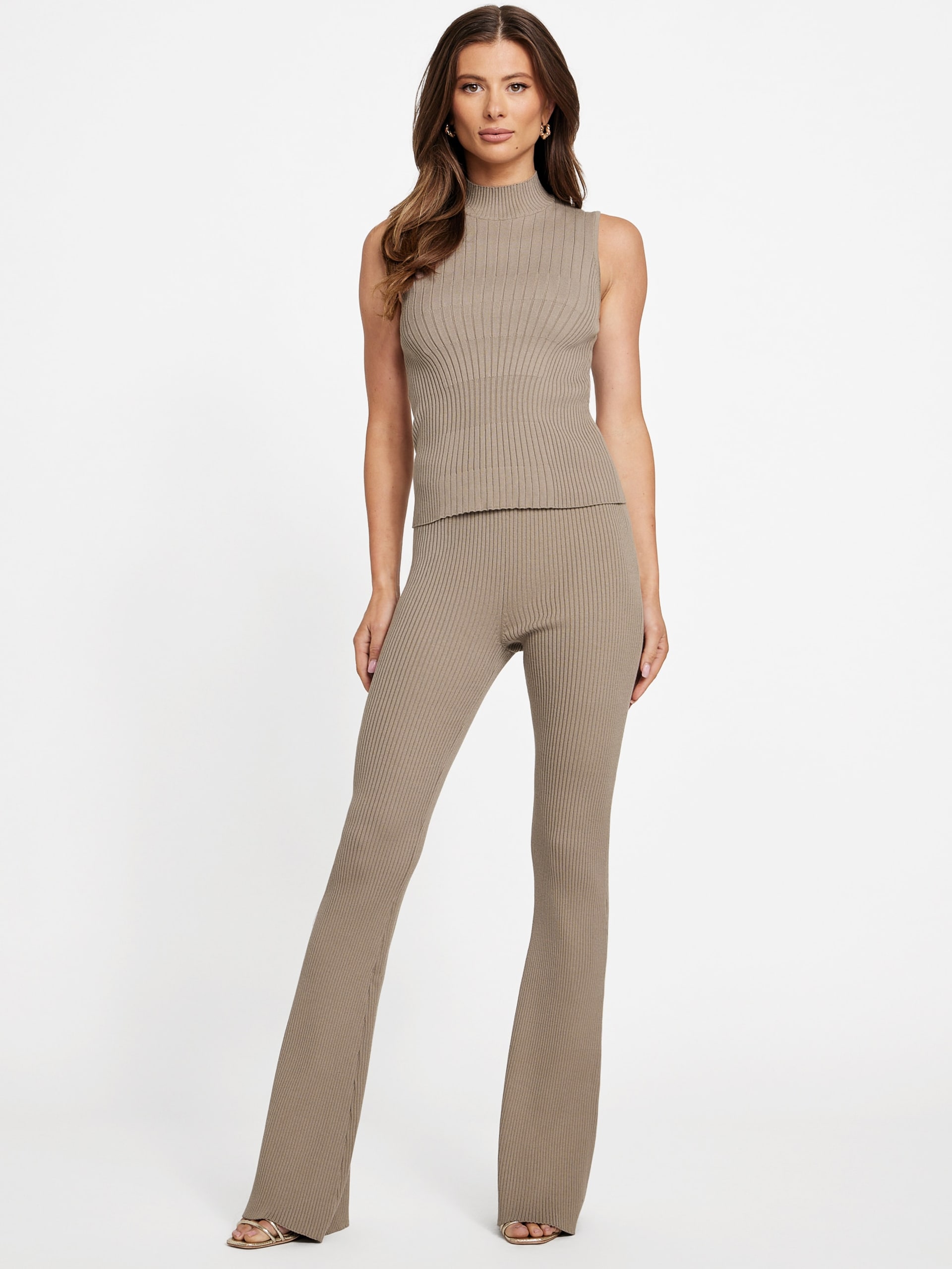 Calça de malha flare Agathe