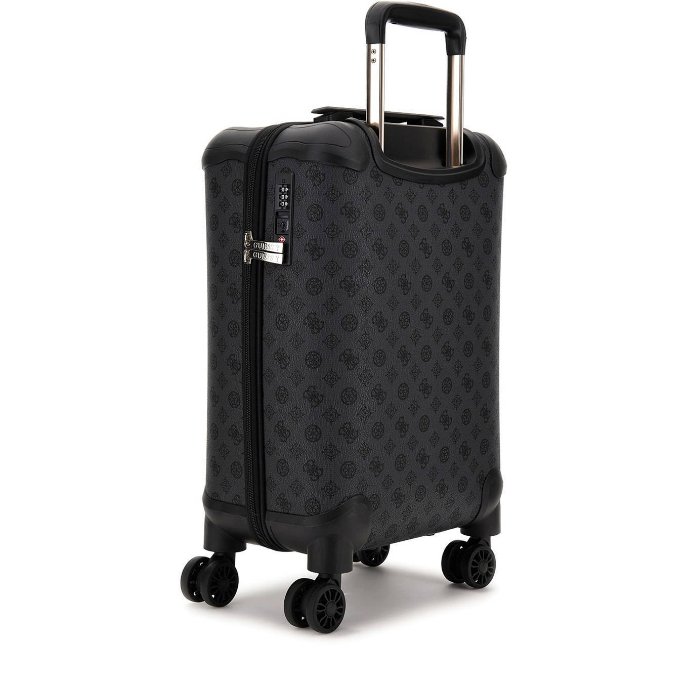 GUESS trolley Berta 55 cm. met logoprint antraciet