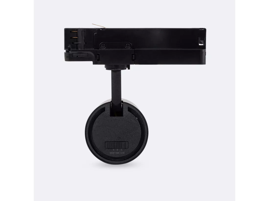 Spot LED sur Rail Triphasé 30W Fasano Dimmable CCT Noir (2700K - 3200K - 4000K) Sélectionnable