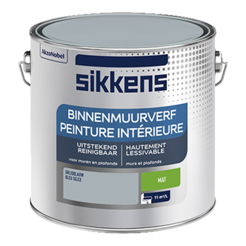 Sikkens muurverf binnen mat grijsblauw 2,5 liter