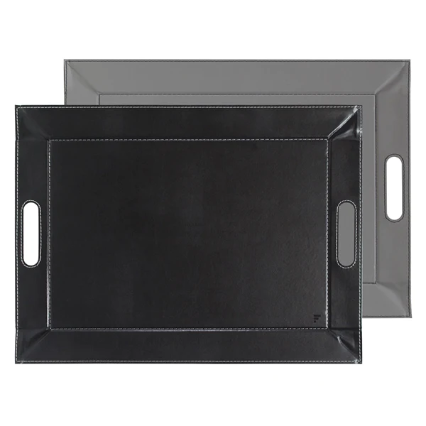 Plateau réversible bicolore noir et gris 55 cm FreeForm